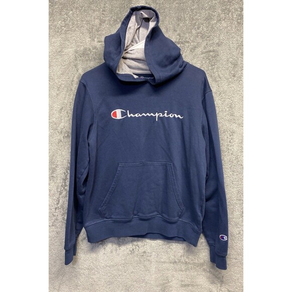 Champions Boys Navy Logo Hooded Sweatshirt Size XL - Picture 1 of 8